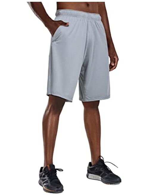 BALEAF Men's Basketball Shorts Long with Zipper Pockets Quick Dry Workout Training Drawstrings 11"