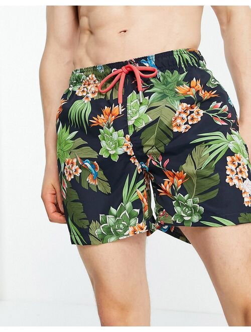 GANT swim shorts in floral with small logo