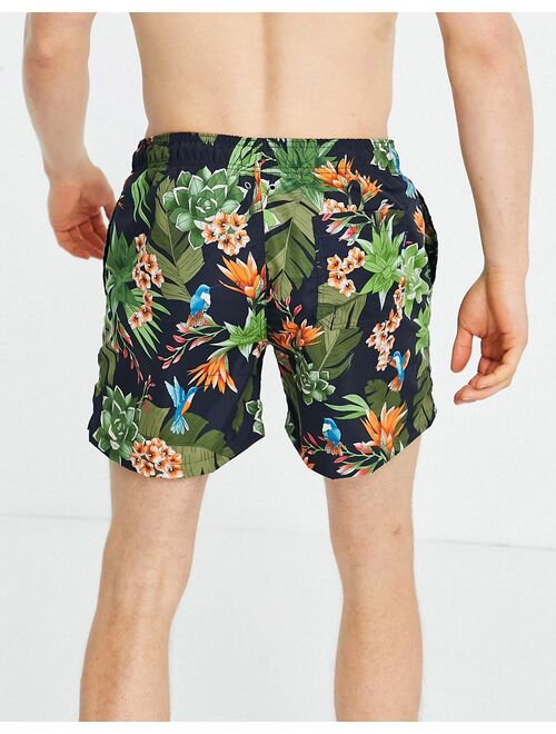 GANT swim shorts in floral with small logo