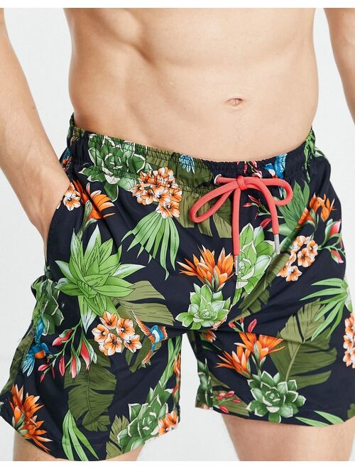 GANT swim shorts in floral with small logo