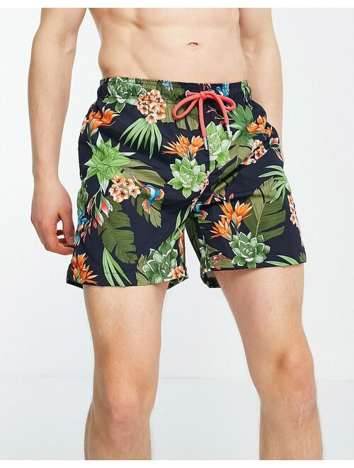 GANT swim shorts in floral with small logo