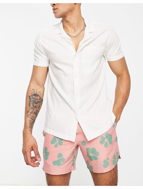 Farah Colbert floral swim shorts in pink