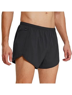 Men's 3'' Running Shorts Athletic Quick Dry with 2 Zipper Pockets Liner