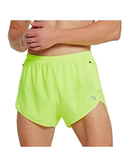 Men's 3'' Running Shorts Athletic Quick Dry with 2 Zipper Pockets Liner