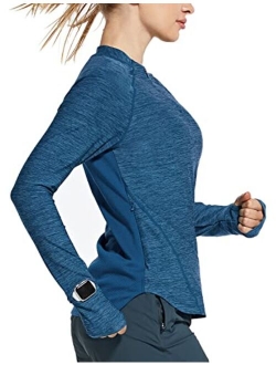 Women's Quick Dry Shirts Long Sleeve for Running Hiking Workout UPF50  SPF Lightweight Pullover