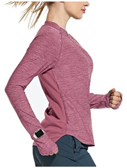 Women's Quick Dry Shirts Long Sleeve for Running Hiking Workout UPF50  SPF Lightweight Pullover