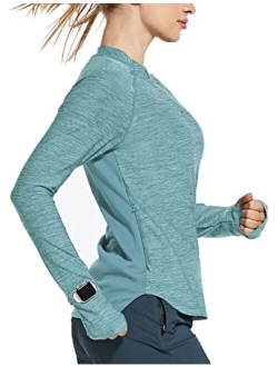 Women's Quick Dry Shirts Long Sleeve for Running Hiking Workout UPF50  SPF Lightweight Pullover