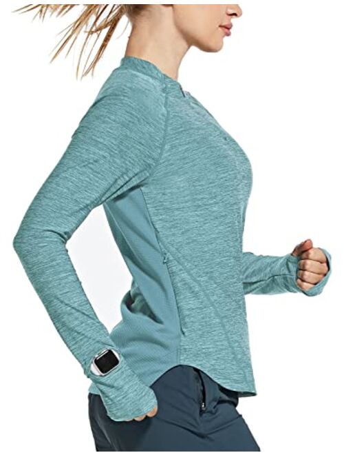 BALEAF Women's Quick Dry Shirts Long Sleeve for Running Hiking Workout UPF50+ SPF Lightweight Pullover