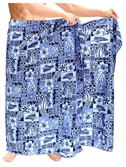 LA LEELA Men's Standard Casual Sarong Full Beach Wrap