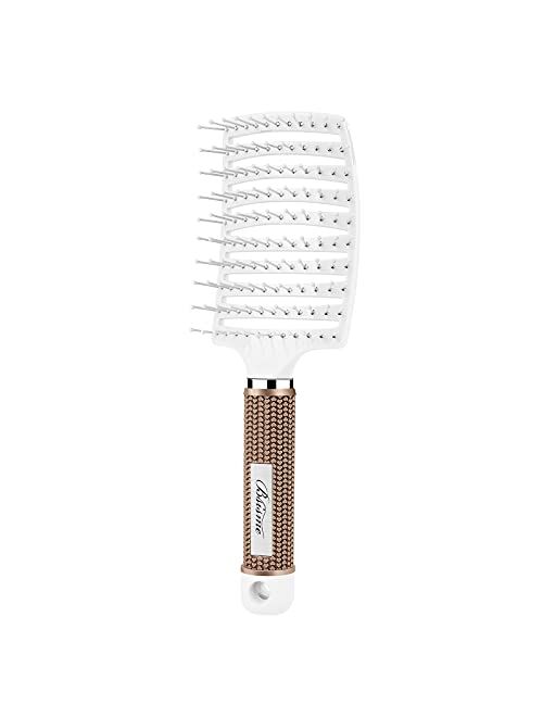 Bsisme Hair Brush, Curved Vent Brush and Hair Detangler, Professional Styling Hair Brush, Vented Hair Brush for Faster Blow Drying, Curved Hair Brushes for Women and Men,