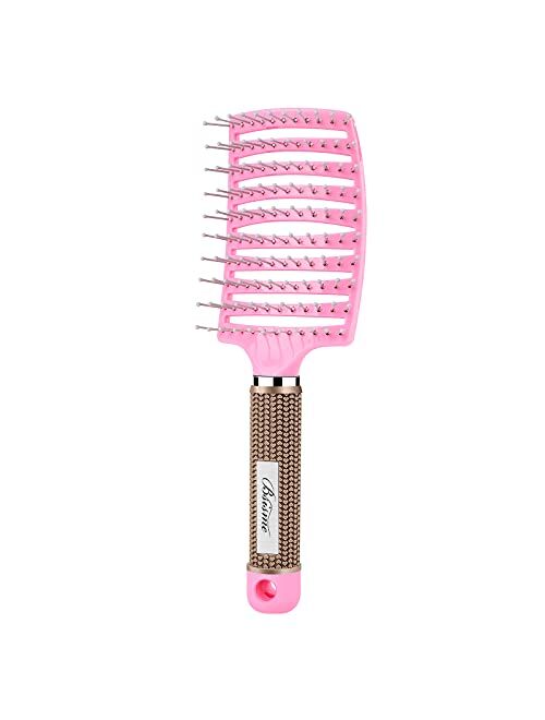 Bsisme Hair Brush, Curved Vent Brush and Hair Detangler, Professional Styling Hair Brush, Vented Hair Brush for Faster Blow Drying, Curved Hair Brushes for Women and Men,