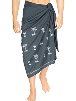 LA LEELA Men's Swim Trunk Holiday Sarong Pareo Wrap