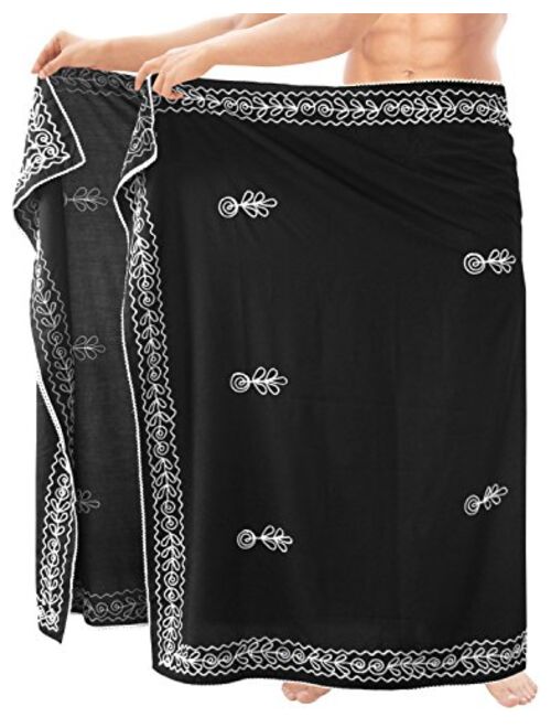 LA LEELA Men's Swim Trunk Holiday Sarong Pareo Wrap