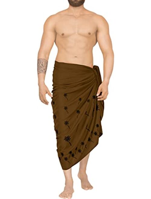 LA LEELA Men's Swim Trunk Holiday Sarong Pareo Wrap