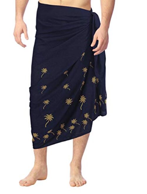 LA LEELA Men's Swim Trunk Holiday Sarong Pareo Wrap