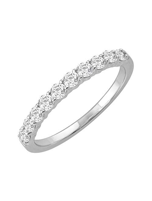 Finerock 1/2 Carat Diamond Wedding Band in 10k Gold