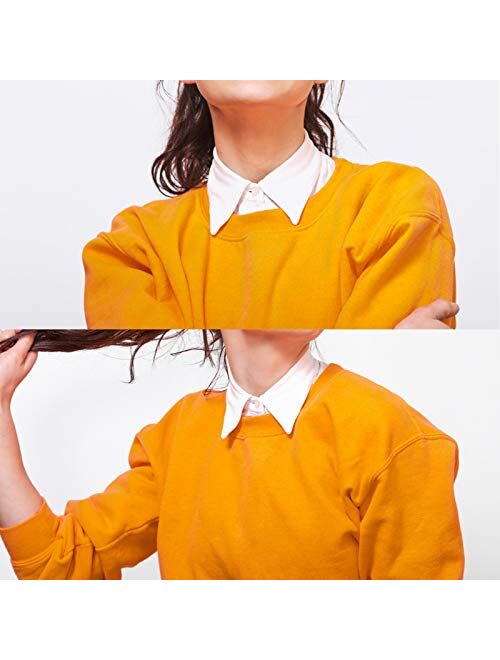 PHOGARY 2 Pieces Fake Collar Detachable Dickey Collar for Women, Detachable Pointed Collar Classic Fake Doll Shirt Blouse Collared Shirt Attachment Undershirts for Women 