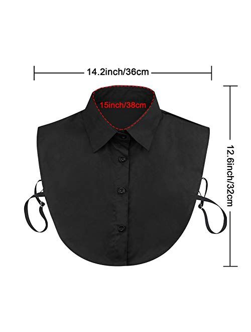 PHOGARY 2 Pieces Fake Collar Detachable Dickey Collar for Women, Detachable Pointed Collar Classic Fake Doll Shirt Blouse Collared Shirt Attachment Undershirts for Women 