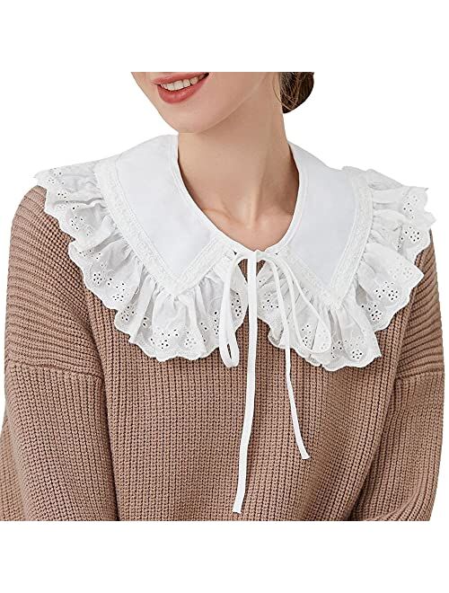 LoudSung Fake Collar Detachable Blouse False Collar Half Shirts Collar Little Shawl Top Elegant for Women Girls