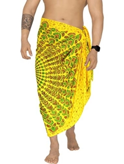 LA LEELA Men's Standard Casual Sarong Long Pareo Wrap