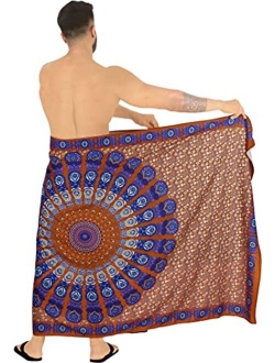 LA LEELA Men's Standard Casual Sarong Long Pareo Wrap