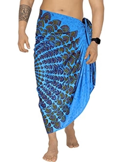 LA LEELA Men's Standard Casual Sarong Long Pareo Wrap