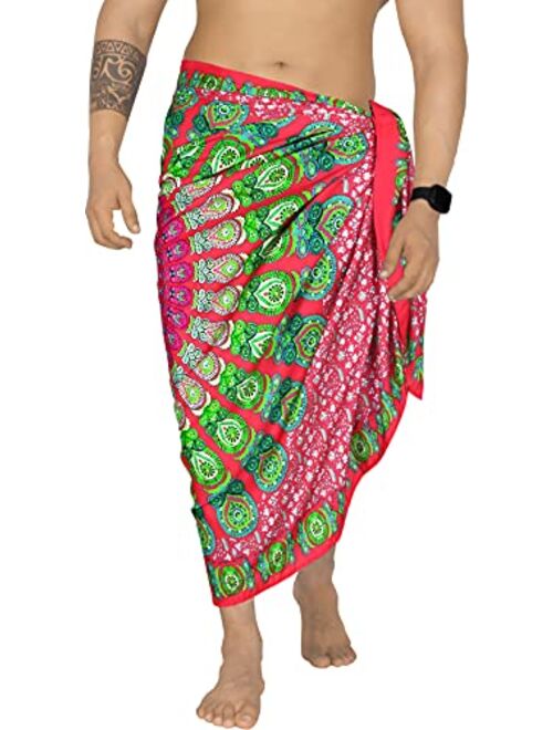 LA LEELA Men's Standard Casual Sarong Long Pareo Wrap