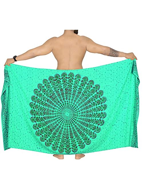 LA LEELA Men's Standard Casual Sarong Long Pareo Wrap