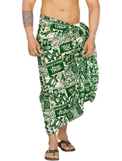 LA LEELA Men's Standard Swimsuits Sarong Pareo Wrap