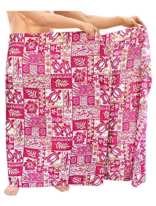 LA LEELA Men's Standard Swimsuits Sarong Pareo Wrap