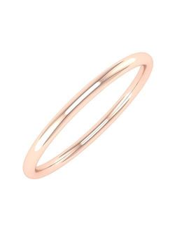 14K Gold 1.5mm Plain Wedding Band