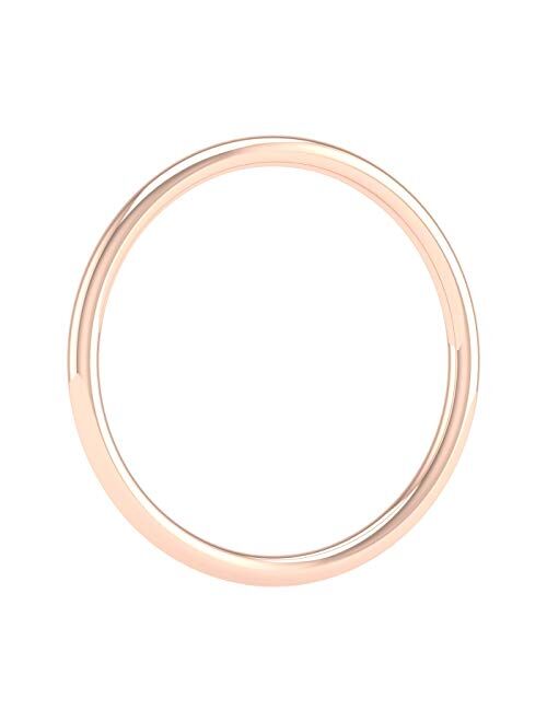 Finerock 14K Gold 1.5mm Plain Wedding Band