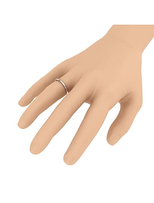 Finerock 14K Gold 1.5mm Plain Wedding Band