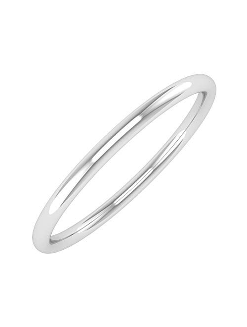 Finerock 14K Gold 1.5mm Plain Wedding Band