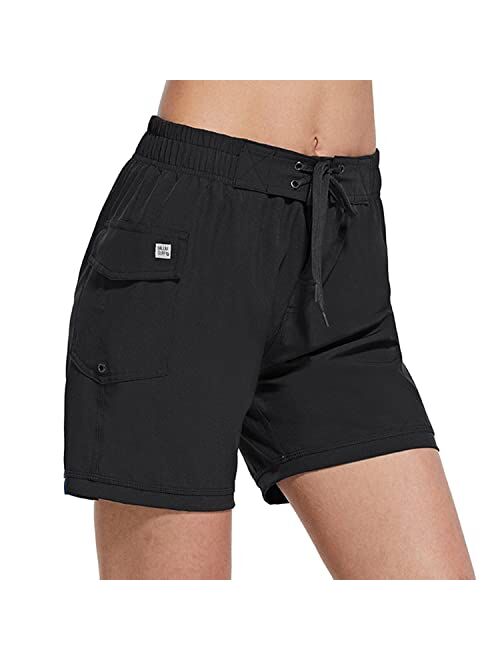 BALEAF Women's 5" Board Short with Built-in Liner