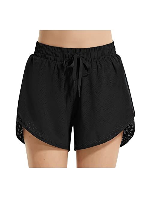 BALEAF Women's 3" Quick Dry Mesh Summer Shorts Beach Board UPF50+ Swim Bottom