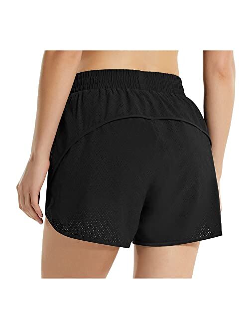 BALEAF Women's 3" Quick Dry Mesh Summer Shorts Beach Board UPF50+ Swim Bottom