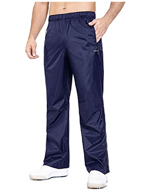 Buy BALEAF Men's Golf Rain Pants Zip Legs Lightweight Breathable ...