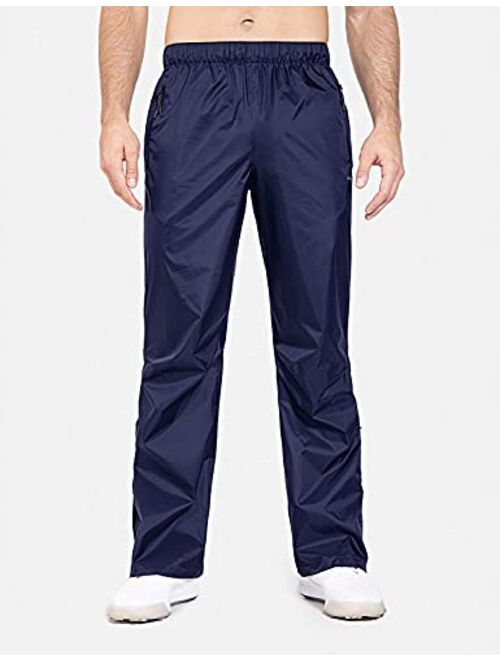 Buy BALEAF Men's Golf Rain Pants Zip Legs Lightweight Breathable ...