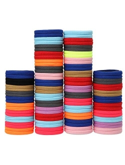 Antye Seamless Hair Ties for Women Medium Size Elastic Cotton Hair Bands No Damage Ponytail Holders