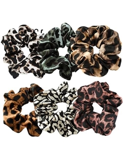 Sufermoe 6 Pcs Hair Scrunchies Hair Ties Fashion Hair Bands Hair Bow Ropes Hair Elastic Bracelet Ponytail Holders Hair Accessories for Women and Girls