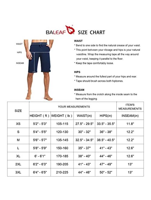 Buy BALEAF Men's Long Shorts Cotton Below Knee Yoga Workout Pajama Lounge  Athletic Sweat Jersey Shorts with Pockets online
