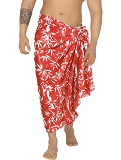 LA LEELA Men's Standard Vacation Sarong Full Beach Wrap