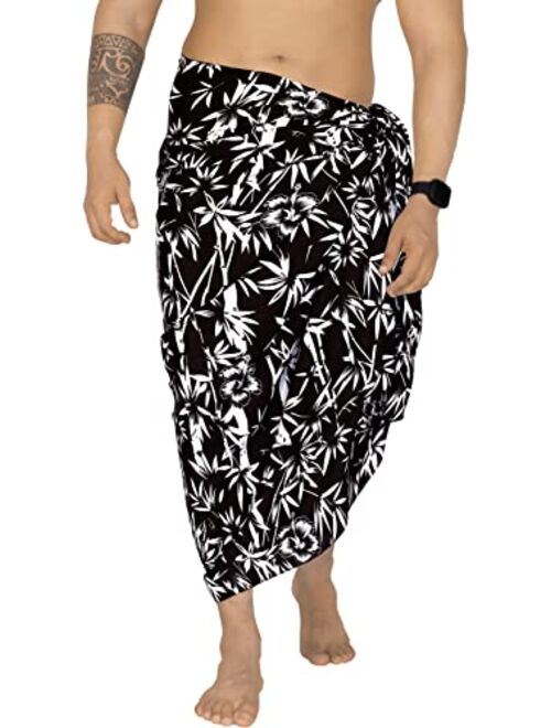 LA LEELA Men's Standard Vacation Sarong Full Beach Wrap