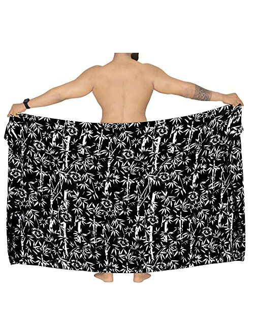 LA LEELA Men's Standard Vacation Sarong Full Beach Wrap