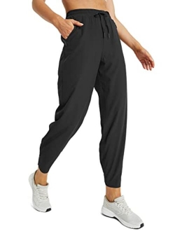 Women's Lightweight Jogger Pants with Adjustable Ankle Athletic Running Pants Quick Dry for Workout Hiking