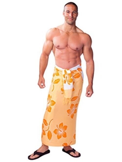 1 World Sarongs 1 World Sarong Mens Hibiscus Sarong