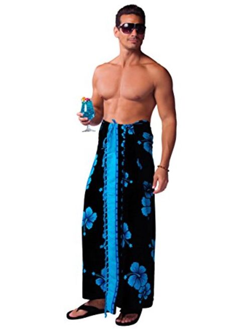 1 World Sarongs 1 World Sarong Mens Hibiscus Sarong