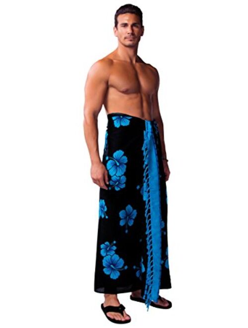 1 World Sarongs 1 World Sarong Mens Hibiscus Sarong