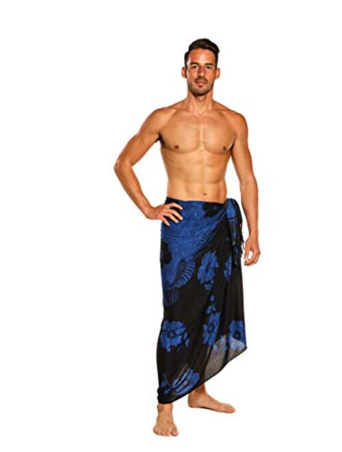 1 World Sarongs 1 World Sarong Mens Hibiscus Sarong